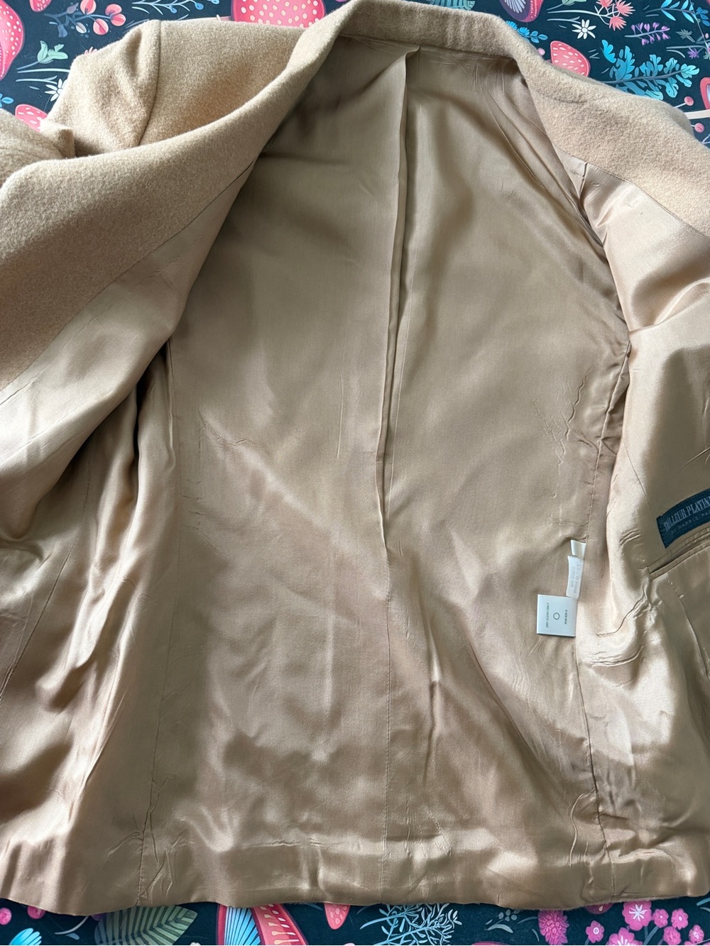 Tailleuer by Barrie Pace womens  100% Camel Hair Skirt Suit Beige Sz 4/6 Lined - Picture 8 of 16